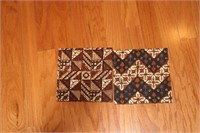 2 - batik fabric on frames