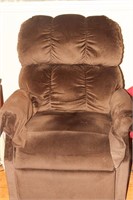 Brown microfiber recliner chair