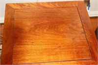 Vintage Asian carved wood end table