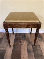 Vintage Sewing Stool with Padded Top, as is
