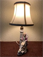 Small Victorian Figural Porcelain Lamp