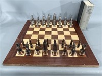 Chess Set w/Board -Metal Crusaders Design