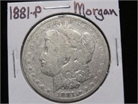 1881 P MORGAN SILVER DOLLAR 90%