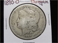 1890 O MORGAN SILVER DOLLAR 90%