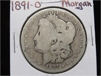 1891 O MORGAN SILVER DOLLAR 90%