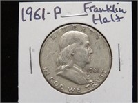 1961 P FRANKLIN HALF DOLLAR 90%