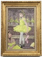 Suzanne Eisendieck Painting of Young Ballerinas.