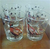 Set of (4) Pheasant Glasses