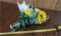 Beautiful Flowers and Antler Decor