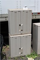 (2) Plastic Storage Cabinet