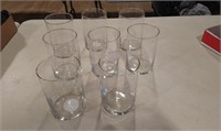 8 Glass Vases 6inches Tall