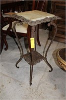 Victorian Marble Top Iron Stand