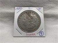 1880 UNITED STATES SILVER MORGAN DOLLAR XF