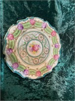 EARLY HAND PAINTED CABINET PLATE