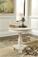 Ashley T505-106 Antique White Round Accent Table