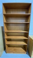 PARTICAL BOARD BOOKCASE WITH WOOD VENEER