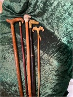 LOT- CANES, SHOE HORN, POINTER