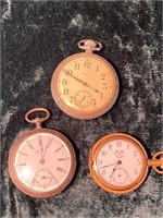 LOT- 3 POCKET WATCHES THAT NEED WORK