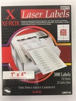 Xerox Laser Labels 1" x 4"