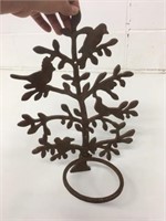 Rustic Iron Plant Holder 17.5" Tall Holds 5" Pot