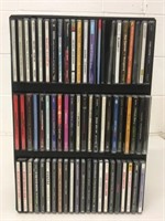 66 Music CDs & Holder
