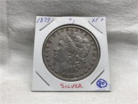 1879 UNITED STATES SILVER MORGAN DOLLAR XF+