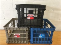 3 Staples Stacking Crates
