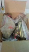 Box of Fishing Lures, Weights & More