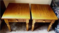 2 Oak End Tables