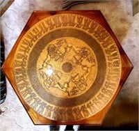 Copper inlaid Hex Table