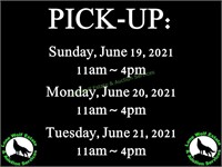 PICKUP DATES - PLEASE FOLLOW