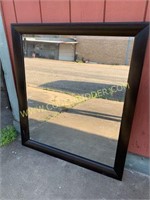 Large framed beveled mirror approx 40x34