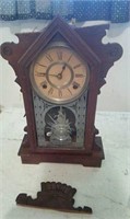 Antique Aden Clock (needs Wood Repair)