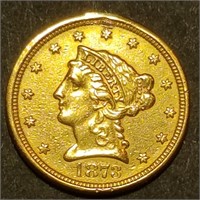 1873 "Closed 3" $2.50 GOLD Liberty Head 700 Exist