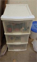 Three Drawer Cabinet with Fishing Supplies