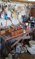 Work Bench With Shop Contents