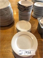 43 White Porcelain Plates, Bowls etc