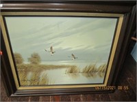 Signed Hackman Oil on Canvas Duck Pic
