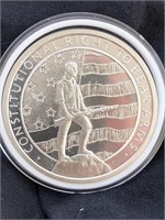 5 troy Oz Second amendment 999 Finesilver round