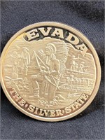 2 Oz 999. Fine Silver round Nevada mineral