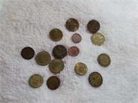 Baggie of 15 German - Austrian Coins