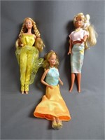 Lot of 3 Vintage Barbie Dolls