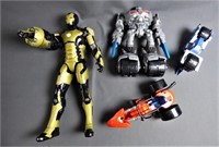 Vintage Robot Toys- Transformer, Iron Man, Batman