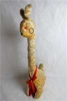 Vintage Stuffed Plush Alpaca/ Lama Toy w. Earrings