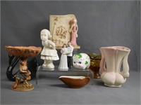 Group of Vintage Art Pottery- Vases. Figurine, Cme
