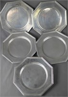 International Silver Co Octagon Pewter Plates