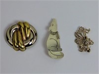 Sterling Silver Jewerly- Figural Brooches/ Pins
