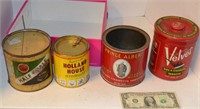 Four Tabacco Cans