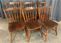 (6) SPINDLE BACK CHAIRS