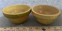 (2)SMALL CROCK BOWLS-SOLD BY THE PIECE TIMES THE